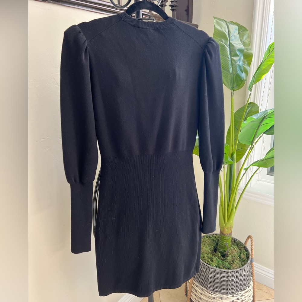 BA&SH Crew neck mini dress, size S, black